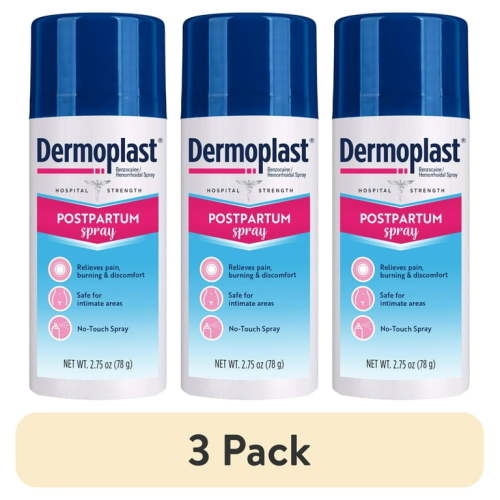(3 pack) Dermoplast Postpartum Perianal Pain Relief Spray, Unscented, 2.75 oz