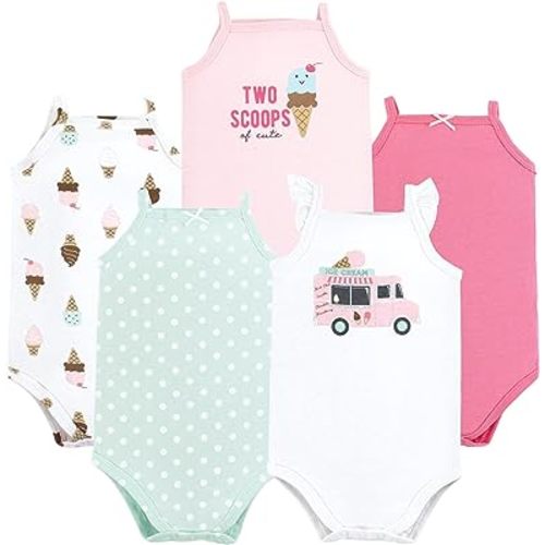 Hudson Baby Unisex Baby Cotton Sleeveless Bodysuits