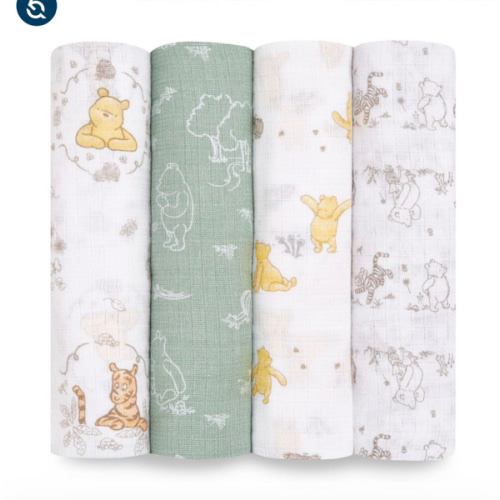 Winnie + Friends Muslin Swaddle 4pk | aden + anais