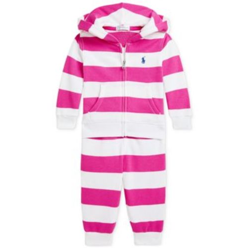 Baby Girls French Terry Striped Hoodie & Joggers