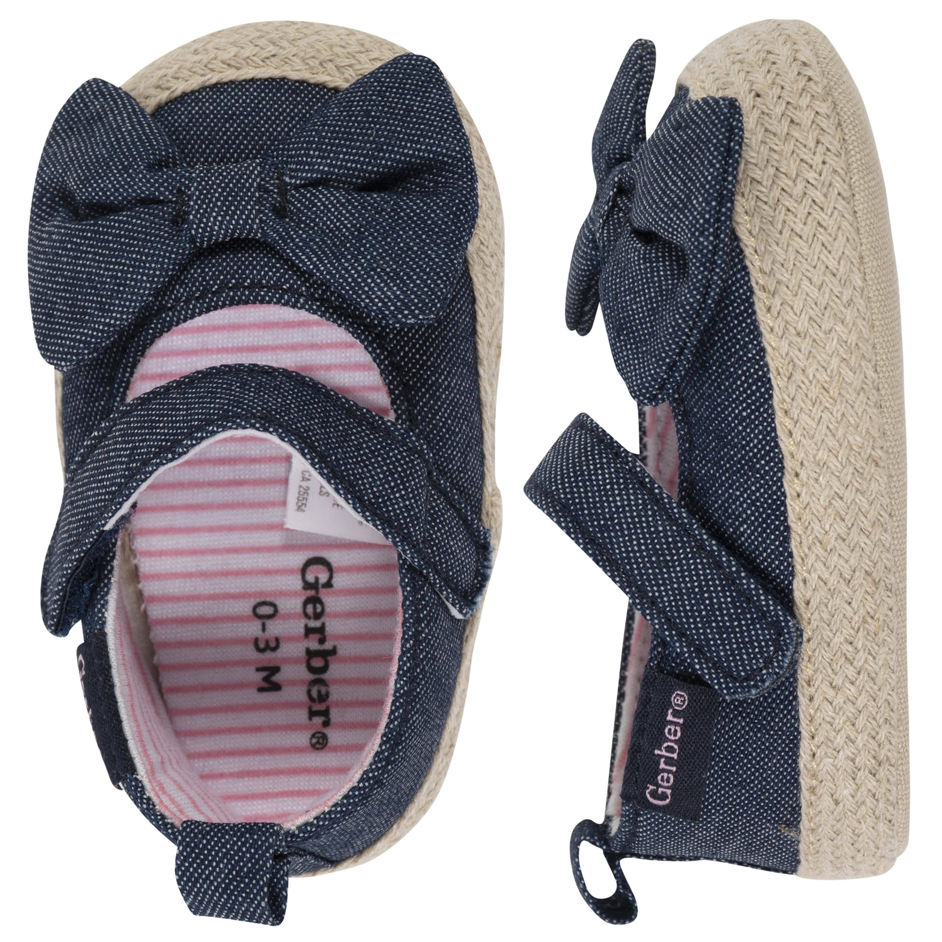 Gerber Baby Shoes - Chambray, 6-9 months