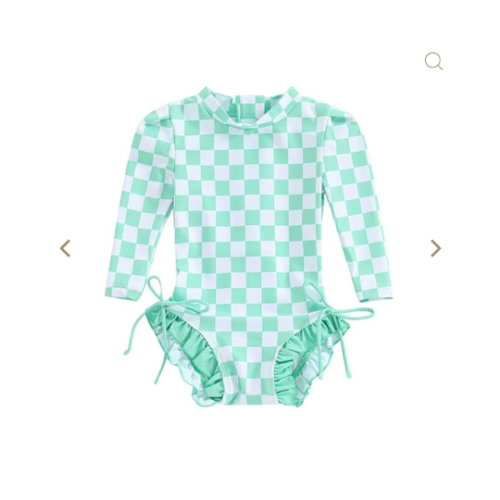 Checkerboard Ruffles Bathing Suit – The Ollie Bee