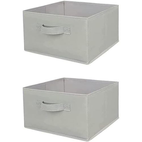 Hanging Shelf Closet Storage Organizer Removable Drawers ，Hanging Storage Organizer Hanging Sweater 2 Sock Underwear Drawers for Closet, Bedroom, Light Grey