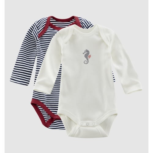 Organic Cotton Long Sleeved Bodysuit, &quot;ELM&quot; - pack of 2