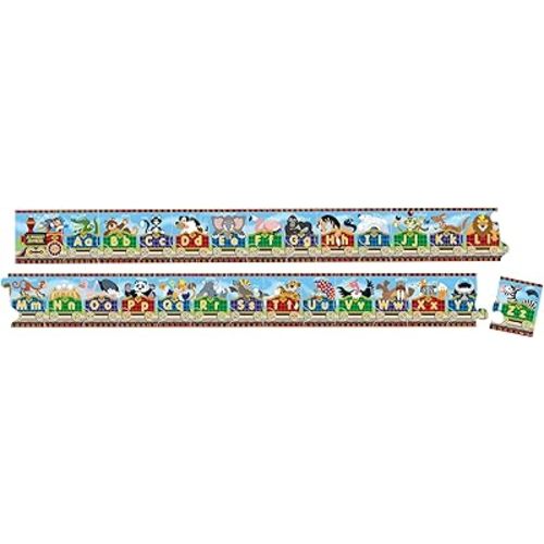 Melissa & Doug Alphabet Express Jumbo Jigsaw Floor Puzzle (27 pcs, 10 feet Long) - FSC Certified