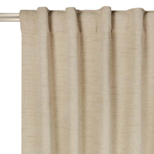 Better Homes & Gardens Textured Solid Chenille Blackout Single Curtain Panel, Beige, 50"W x 95"L