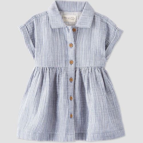Baby Girl Little Planet by Carter's Organic Cotton Striped Button-Front Dress