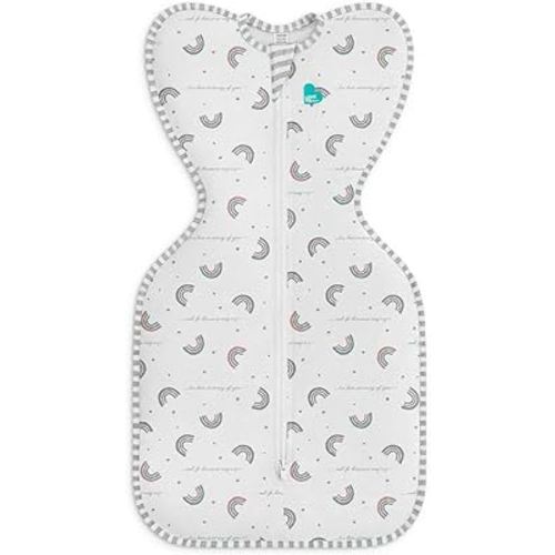 Love to Dream Swaddle UP, Baby Sleep Sack, Self-Soothing Swaddles for Newborns, Get Longer Sleep, Snug Fit Helps Calm Startle Reflex, New Born Essentials for Baby, 1.0 TOG, 5-8.5 lbs, Rainbow Dream
