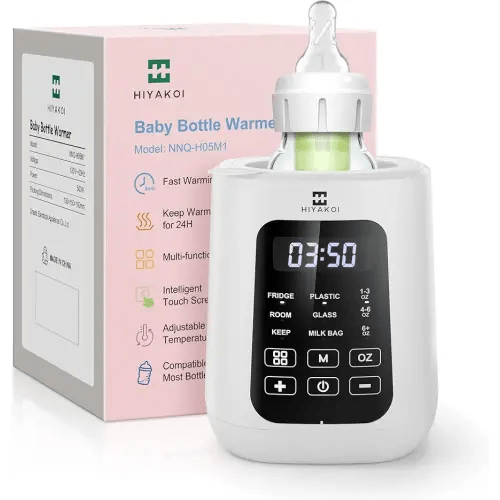 Bottle Warmer, HIYAKOI Baby Bottle Warmer for Breastmilk or Formula, Water Bath Technology with Accurate Temperature Control, Automatic Shut-Off, Bottle Warmer for All Bottles