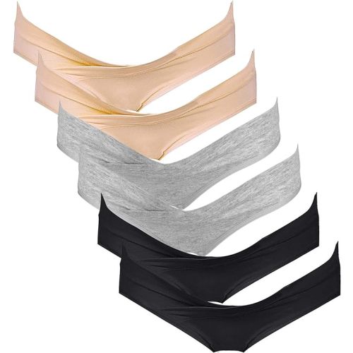 Intimate Portal Maternity Underwear | Pregnancy Postpartum Panties | Under the Bump Bikinis - Large - 6-pk Essentials