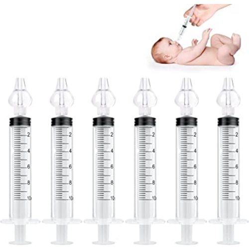 Vicloon Baby Nasal Irrigator, 2PCS Nasal Syringe for Baby, Portable Infant Nose Cleaner with Cleanable and Reusable Silicone Nasal Suction Tip forIrrigation, Nasal Spray, Nasal Hygiene(Transparent)