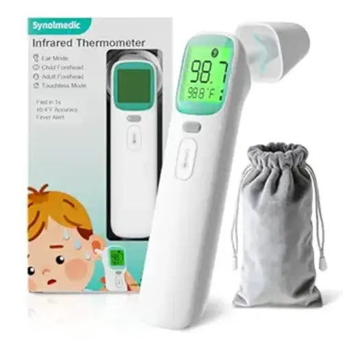 Ear Thermometer for Kids and Adults - Baby Thermometer FSA-HSA Eligible, Digital Infrared Thermometers 1S Reading, Accurate Forehead Termometro with Fever Alarm, 40 Memories (Green 1 Pack)