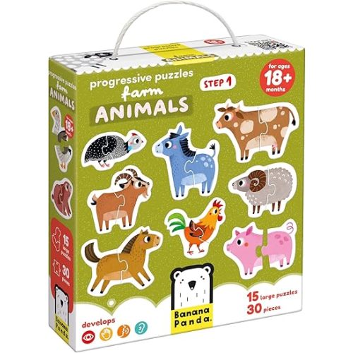 Progressive Puzzles Farm Animals 18m+ Toddler Puzzle