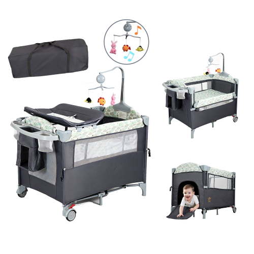 Pack 'n Play Foldable Playard with Bassinet Bedside Sleeper, Suitable for Unisex Newborns to Toddlers