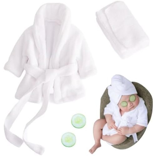 Jastore Newborn Photography Props Bathrobe Outfits Girl Baby Photo Prop Outfit Bathrobe Baby Photoshoot Props Robe