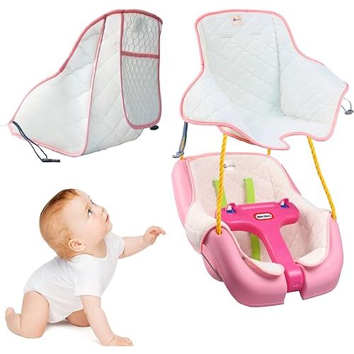 Outdoor Toddler Swing Cushion,Suitable for Little Tikes Toddler Swing Cushion Breathable and Soft with Air Mesh (Pink)