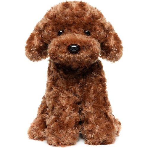 Adorable Labradoodle Plush Toy Fluffy Red Poodle Stuffed Animal Dog Puppy, 12.6" - Perfect for Kids, Babies, Birthday, Nursery