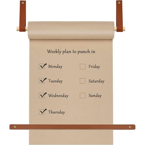 Kraft Paper Dispenser,11.8inch Butcher Paper Holder,Includes 30 Meter Long Brown Paper Roll,Roller Kraft Paper Roll Display Stand for Wall Decor, Artwork, to-Do Lists and Ideal Ideas.