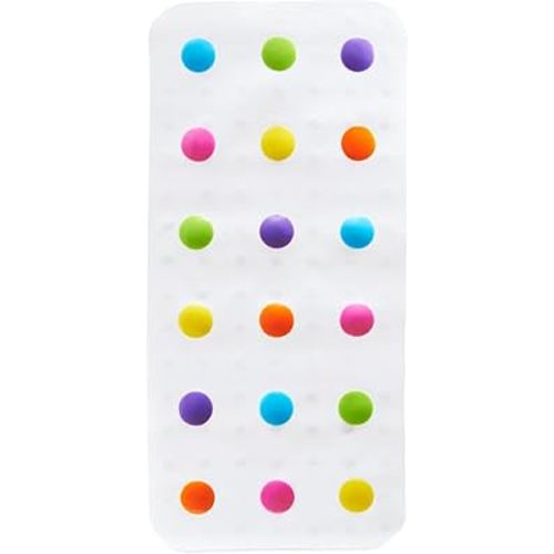 Munchkin® Dots™ Bath Mat for Kids, Multicolored, 30.5x14.25 Inch