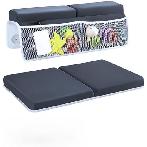 Baby Bath Kneeler and Elbow Rest Pad Set -Quick Dry Bath Kneeling Pad for Bathing Baby - Baby Bathtub Bath Accessories for Baby - Baby Bath Tub Kneeler Pad & Bath Elbow Rest Pad (Color/Style May Vary)
