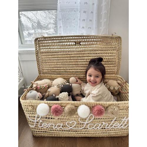 SIZE: XL | Personalized Wicker Toy Chest (See notes)