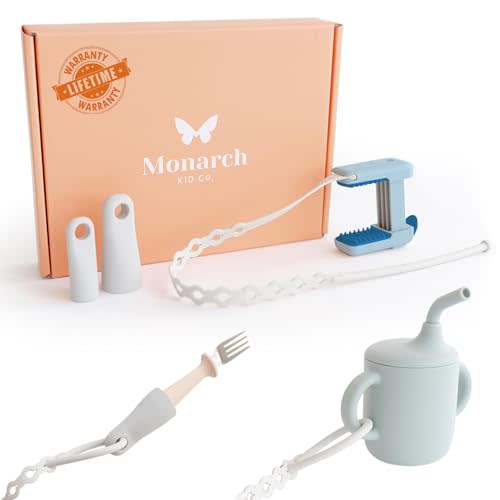 Premium Clip & Strap Set for Toddlers & Babies | Adjustable Toy Holder & Sippy Cup Strap | Keeps Bottles & Toys Off The Floor | Ideal for High Chairs, Car Seats & Strollers