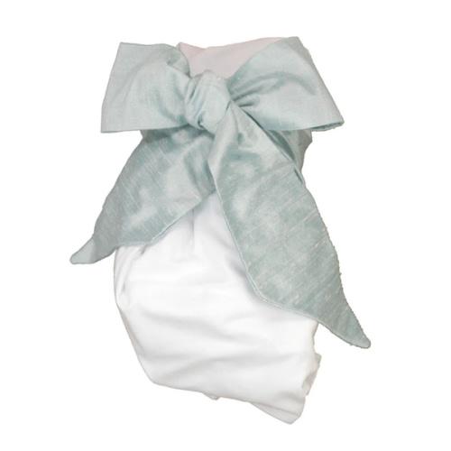 Bow Swaddle ® - Sea Blue Silk