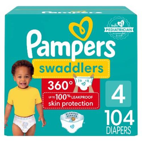 Pampers Swaddler 360 Disposable Baby Diapers - Size 4 - 104ct