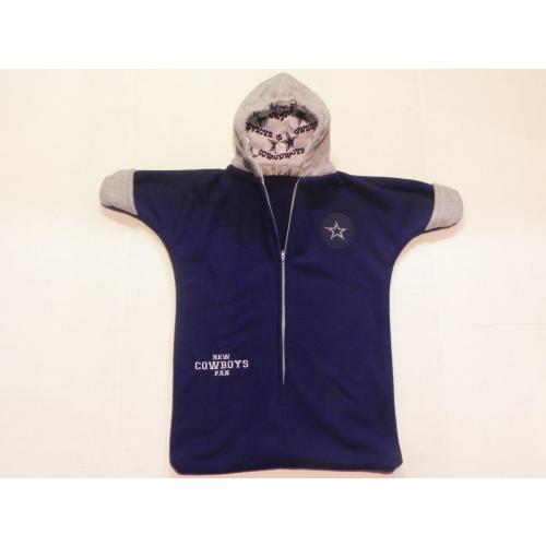DALLAS COWBOYS Navy Blue Fleece Baby Snuggy Bunting Coat, Baby Outerwear 0-6months