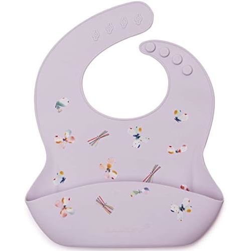 Loulou Lollipop Soft, Waterproof Silicone Feeding Bib for Babies and Toddlers