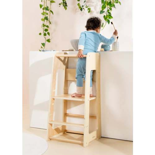 Educational Tower - Natural Wood