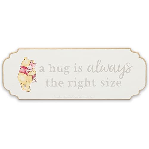 Disney Winnie the Pooh A Hug Is Always the Right Size Wood Wall Decor - Adorable Winnie the Pooh Sign for Home Decorating