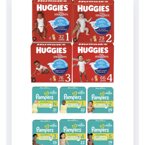 Huggies diapers (or pampers diapers)