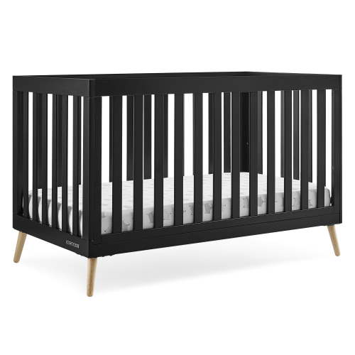 Delta Children Essex 4-in-1 Convertible Baby Crib - Greenguard Gold Certified, Ebony/Natural