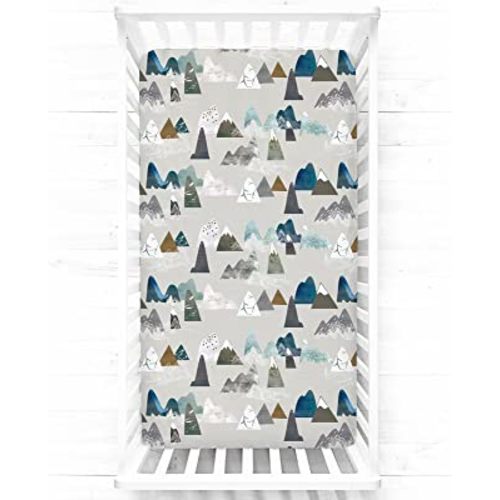 TANOFAR Mountains Baby Boy Crib Sheet Toddler Bed Sheets Soft Breathable Nursery Bedding