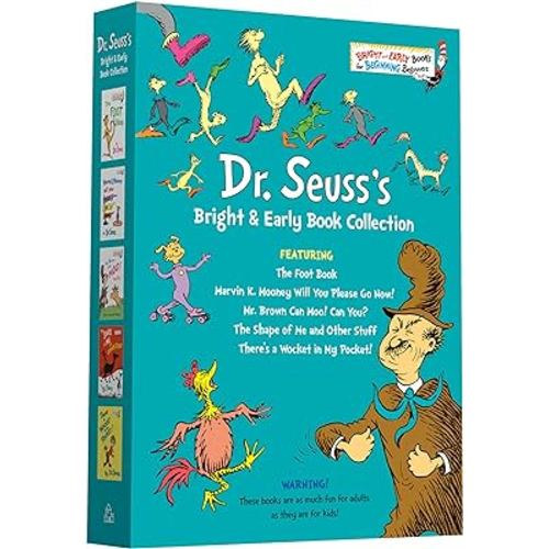 Dr. Seuss Bright & Early Book Boxed Set Collection: The Foot Book; Marvin K. Mooney Will You Please Go Now!; Mr. Brown Can Moo! Can You?, The Shape of ... a Wocket in My Pocket! (Bright & Early Books)
