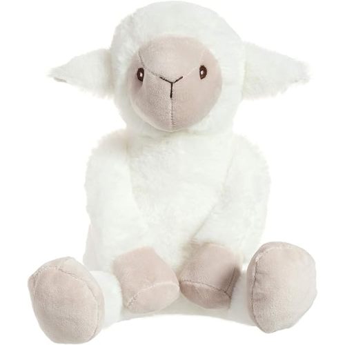 Apricot Lamb Toys Plush Lamb Stuffed Sheep Stuffed Fuzzy Baby Lamb Perfect for Girls Boys Newborn Baby (White Lamb, 10 Inches)