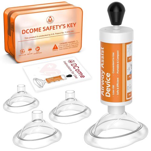 Choking Rescue Device, Anti Choking Device, Choking Rescue Device for Kids & Adults, 4 Sizes Choke Reliever, Portable Airway Suction Device, First Aid Kit for Children and Adults