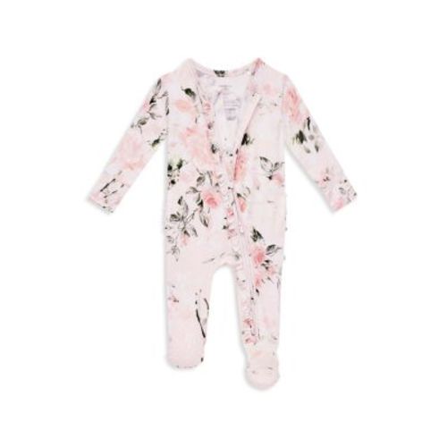 Girls' Vintage Pink Rose Ruffled Footie - Baby
