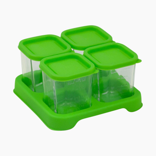 GREEN SPROUTS Fresh Baby Food 4oz Glass Cubes (4 Pack) - Green