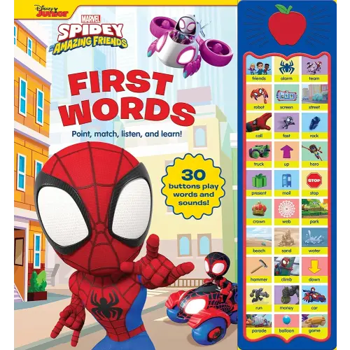 Marvel Spider-man - Spidey and His Amazing Friends - First Words! Point, Match, Listen, and Learn! 30-Button Sound Book – PI Kids