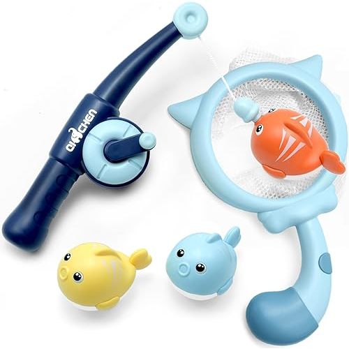 Magnetic Fishing Game Set for Toddlers, Baby Bath Toy for Bathtub, Pool and Beach Fun