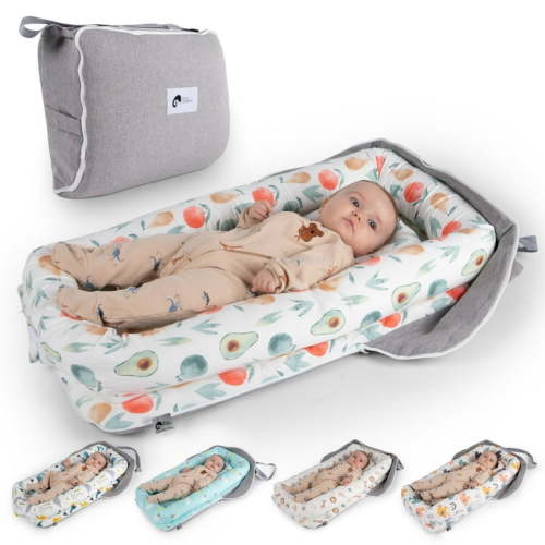 Joyful Journeys Versatile Diaper Bag & Baby Lounger (Green Avocado)