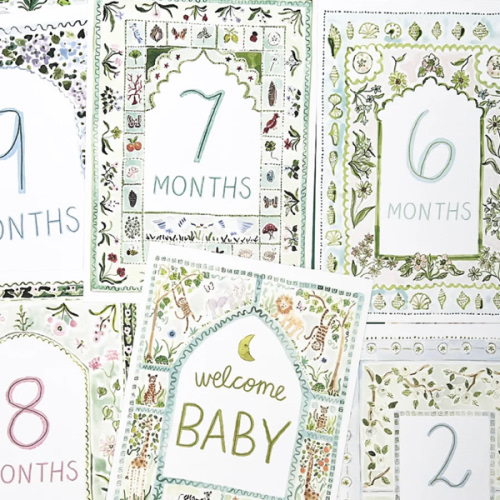 Baby Milestone Cards: Whimsical Set