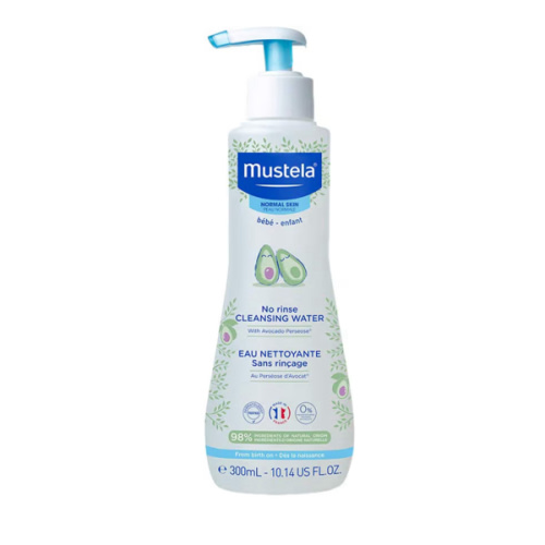 Mustela Baby Cleansing Water - No-Rinse Micellar Water - with Natural Avocado & Aloe Vera - for Baby's Face, Body & Diaper - 1 or 2-Pack - Various Sizes