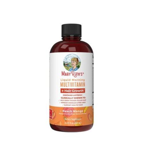 MaryRuth's Liquid Morning Multivitamin + Hair Growth - Peach Mango - 15.2oz