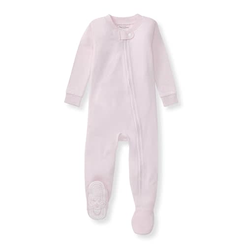 Burt's Bees Baby unisex-baby Honeysoft Sleeper Pajamas, Zip Front Non-Slip Footed Footie PJs, Organic Cotton & Lyocell