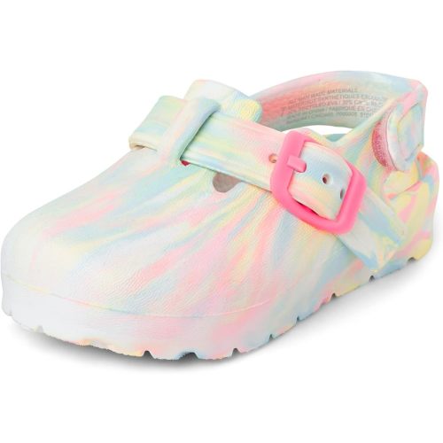 The Children's Place Baby Girl and Toddler Closed Toe Clogs with Backstrap Sandal, Multcolor