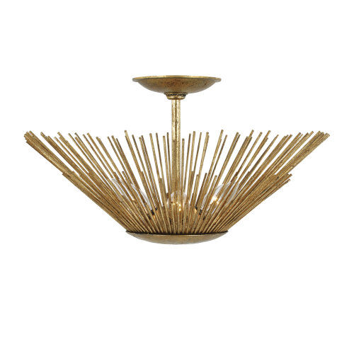 Helios 3 - Light 17'' Semi Flush Mount by Alexa Hampton