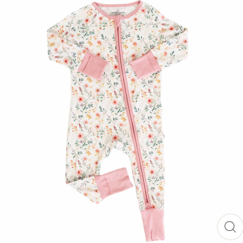Caden Lane Winnie's Wildflowers Convertible Zip Romper, 6-12 months